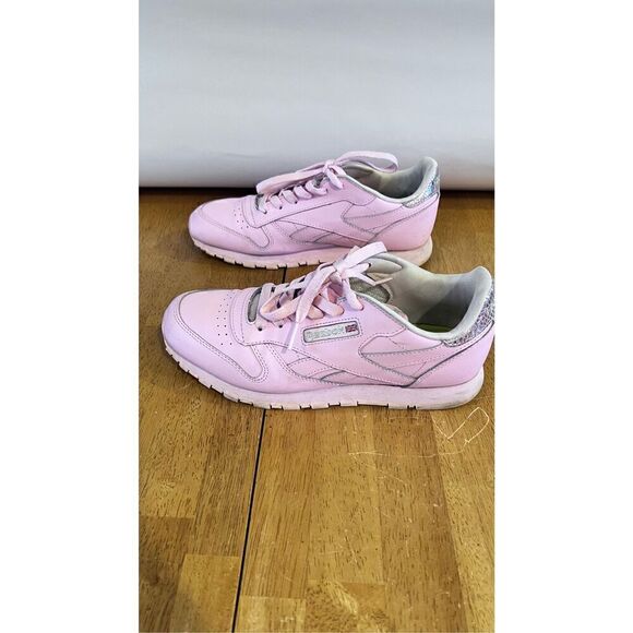 REEBOK CLASSIC WOMENS PINK WHITE LEATHER SIZE 5.5 VINTAGE - Picture 8 of 10